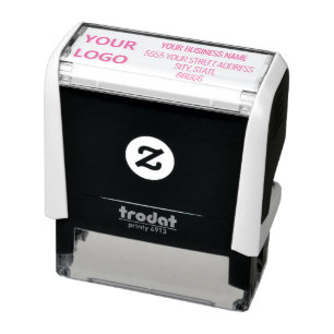Personalised Business Logo Address Company Name  Self-inking Stamp