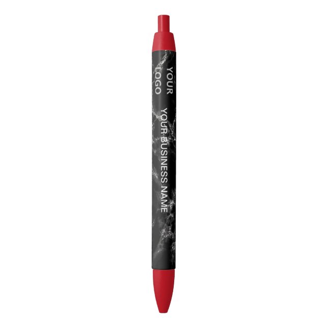 Personalised Business Logo and Name Text Pen (Front Vertical)