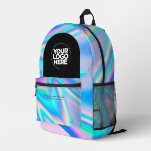 Personalised Business Logo and Text Holographic Printed Backpack