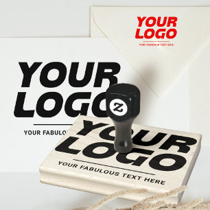Personalised Business Logo and Text Large Rubber Stamp