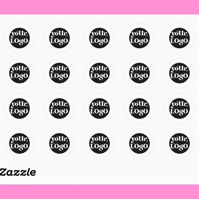 Personalised Business Logo Branded Classic Round Sticker (Creator Uploaded)