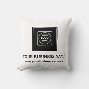 Personalised Business Logo Branding Throw Pillow