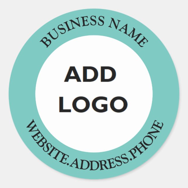 Personalised Business Logo    Classic Round Sticker (Front)