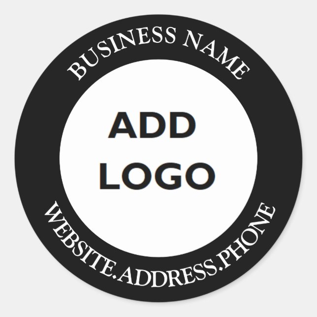 Personalised Business Logo  Classic Round Sticker (Front)