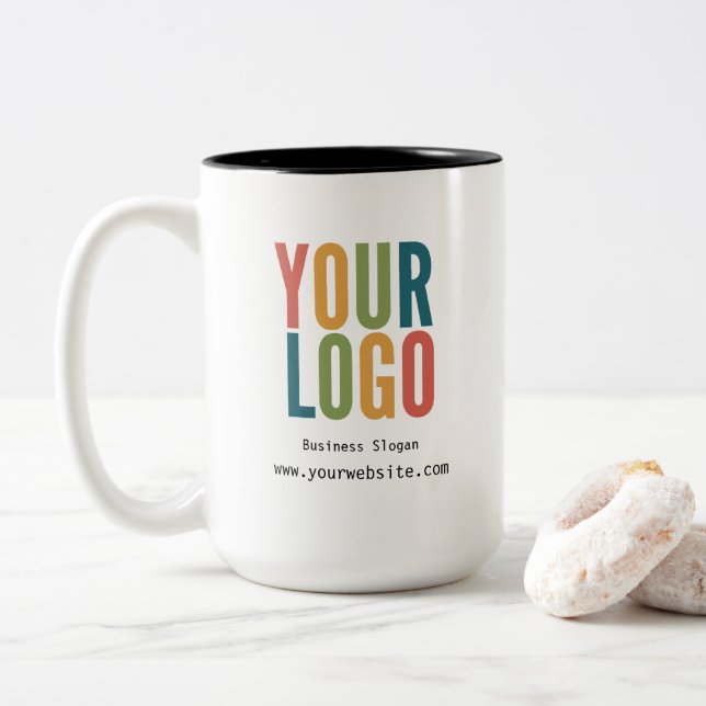 Personalised Business Logo Coffee Mug (With Donut)
