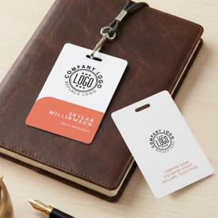 Personalised Business Logo Employee Name Staff Tag ID Badge