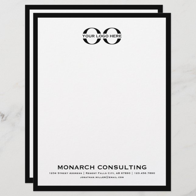Personalised Business Logo Letterhead Template (Front/Back)