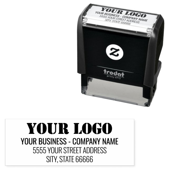 Personalised Business Logo Name Address Stamp (In Situ)