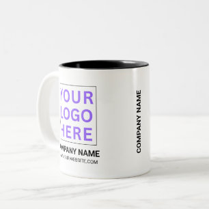 Personalised Business Logo Promotional Company Two-Tone Coffee Mug