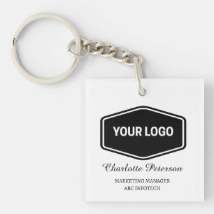 Personalised Business Logo & QR Code Promotional Key Ring