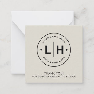 Personalised Business Logo QR Thank You Card