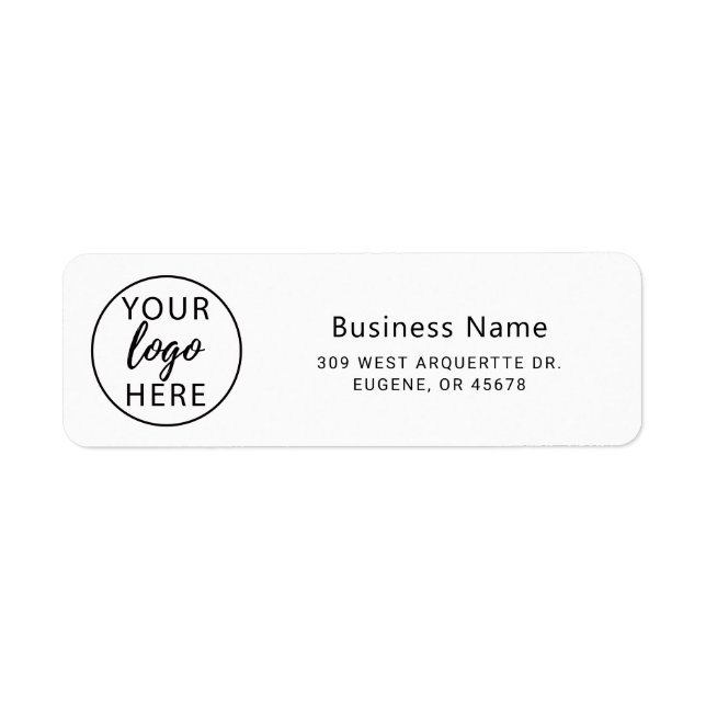 Personalised Business Logo Returns Address Label (Front)