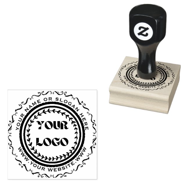 Personalised / Business Logo Rubber Stamp (Stamped)