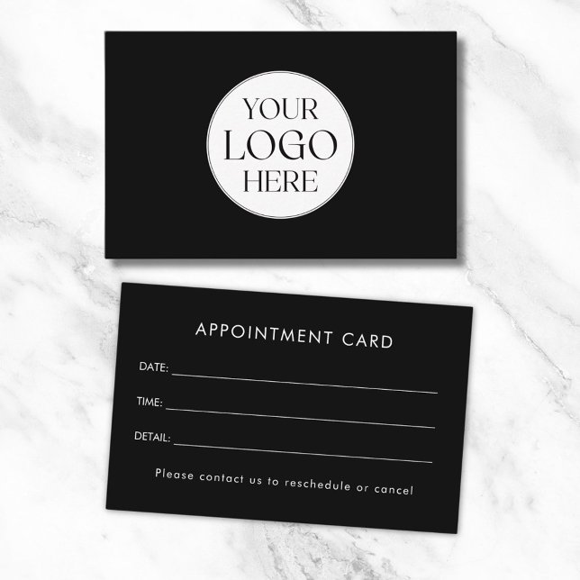Personalised Business Logo Simple Appointment Card (Front and Back)