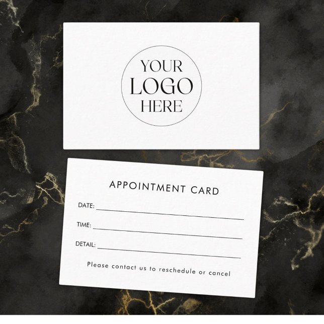 Personalised Business Logo Simple Appointment Card (Front and Back)