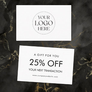 Personalised Business Logo Simple Discount Card