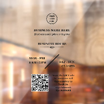 Personalised Business Logo Store Open Hours Door