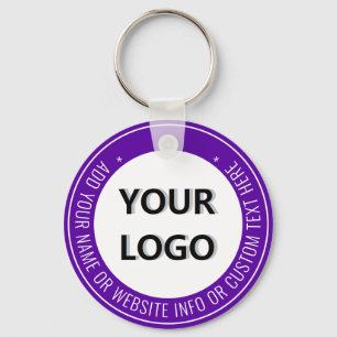 Personalised Business Logo Text and Colour Keychai Key Ring