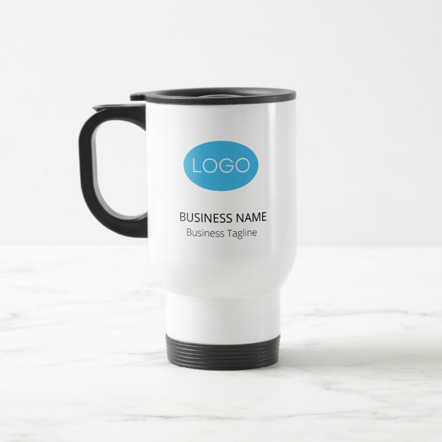 Personalised Business Logo Travel Mug (Left)