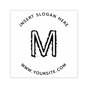 Personalised Business Monogram Round Rubber Stamp