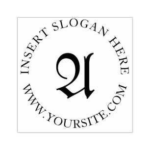 Personalised Business Monogram Round Rubber Stamp