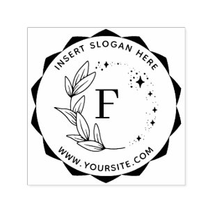 Personalised Business Monogram Round Self-inking S Self-inking Stamp