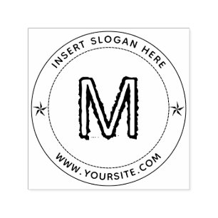 Personalised Business Monogram Round Self-inking Stamp