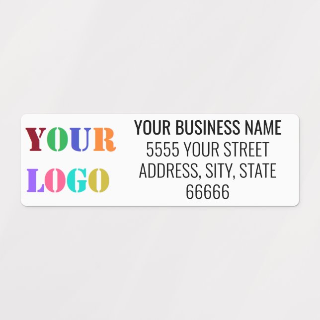 Personalised Business Name Address and Logo Labels (Design 1)