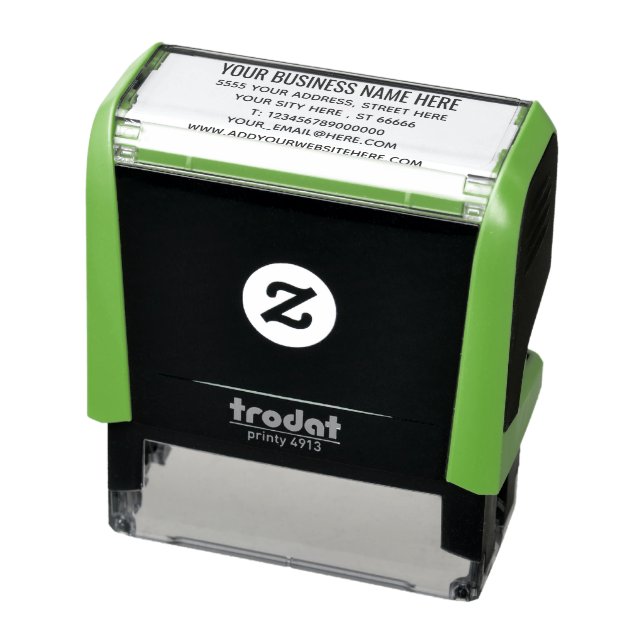 Personalised Business Name Info Address Stamp (Product)