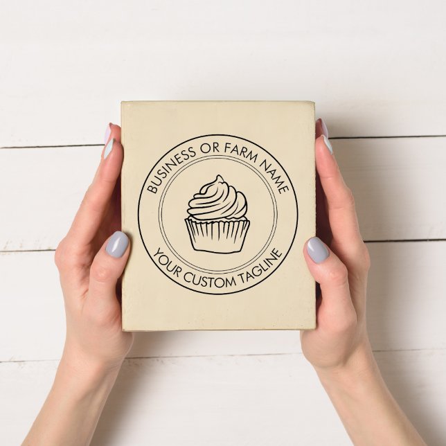 Personalised Business Name Logo Address Rubber Stamp (Creator Uploaded)