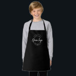 Personalised Business Promotion White Logo Kid's  Apron<br><div class="desc">Promote your business in style with this Personalised Business Promotion White Logo Kid's Size Black Apron. Featuring your custom business logo in white on a sleek black apron, this kid-sized accessory is perfect for promotional events, cooking classes, or as a fun gift for young chefs. Durable and practical, this apron...</div>