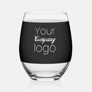 Personalised Business Promotional Add Logo Here St Stemless Wine Glass