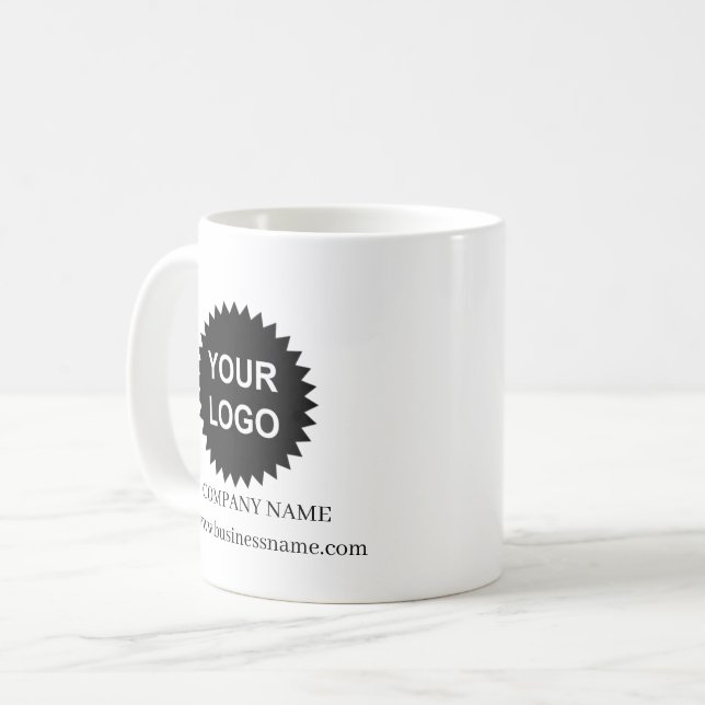 Personalised Business Promotional Logo Coffee Mug (Front Left)