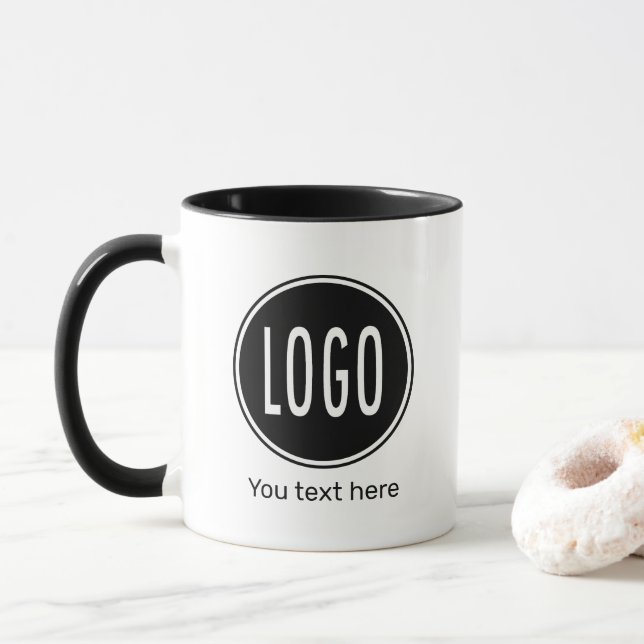 Personalised Business Promotional Logo, qr code Mug (With Donut)