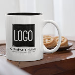 Personalised Business Promotional Logo Two-Tone Coffee Mug<br><div class="desc">Corporate company mug featuring your logo,  business name and website address. Perfect for around the office,  events or promotional giveaways.</div>
