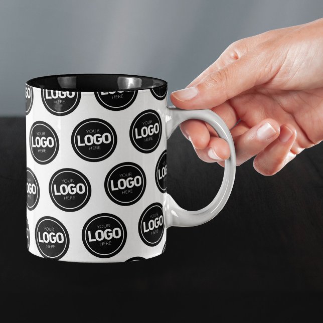 Personalised Business Promotional Logo Two-Tone Coffee Mug (Creator Uploaded)