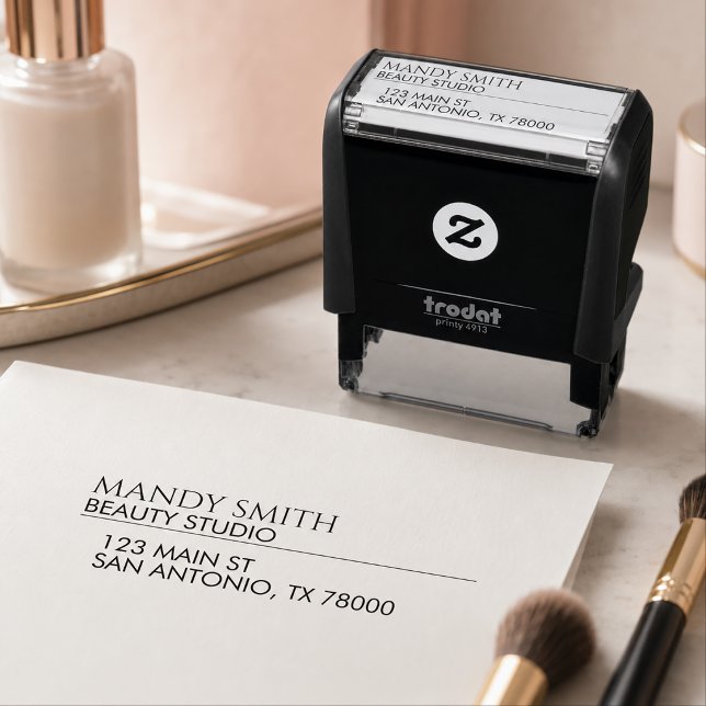 Personalised Business Return Address Self-inking Stamp (Personalized Business Return Address Self-inking Stamp)