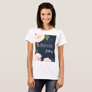 Personalised Business T-Shirt Baby Pink Cosmos on