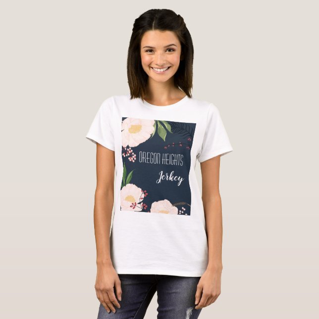 Personalised Business T-Shirt Baby Pink Cosmos on (Front Full)