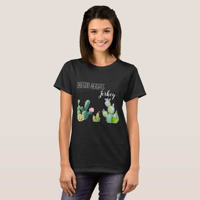 Personalised Business T-Shirt Bohemian Cactus Succ (Front Full)
