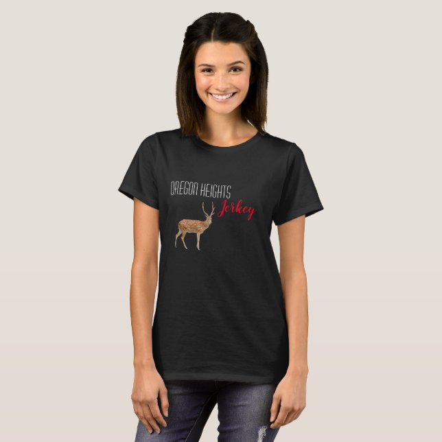 Personalised Business T-Shirt Deer Doe Buck Woodla (Front Full)