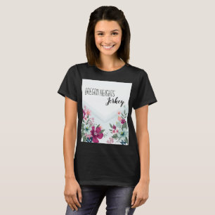 Personalised Business T-Shirt Tropical Flowers on
