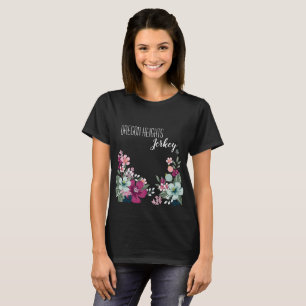 Personalised Business T-Shirt Tropical Flowers on