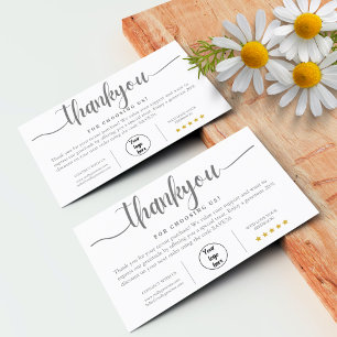 Personalised Business Thank You Card