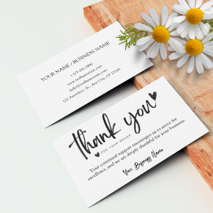 Personalised Business Thank You Card Templates