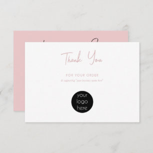 Personalised Business Thank You Logo Pink