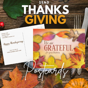 Personalised Business Thanksgiving Postcards