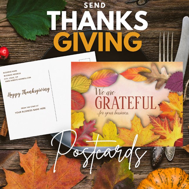 Personalised Business Thanksgiving Postcards (Creator Uploaded)