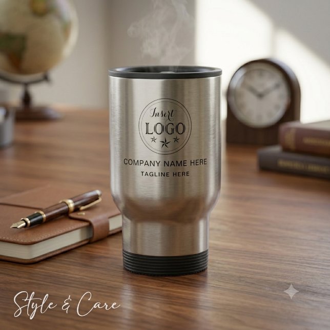 Personalised Business Travel Mug with Info (Personalized Business Travel Mug with Info)