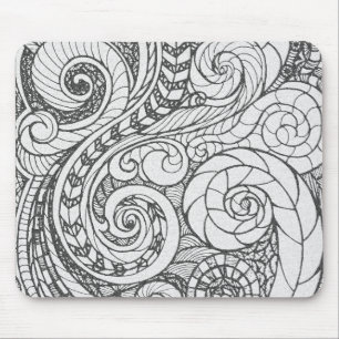 Personalised Busy Art Doodle Design Cover For The  Mouse Pad